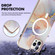 iPhone 14 Pro Marble Pattern Dual-side IMD Magsafe TPU Phone Case - White Marble
