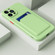 iPhone 14 Pro Skin Feel Card Color Button TPU Case - Matcha Green