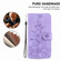 iPhone 14 Pro Lily Embossed Leather Phone Case - Purple