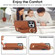 iPhone 14 Pro Non-slip Full Coverage Ring PU Phone Case with Wristband - Brown