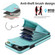 iPhone 14 Pro Rhombic Texture Card Bag Phone Case with Long Lanyard - Mint Green
