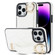 iPhone 14 Pro Non-slip Full Coverage Ring PU Phone Case with Wristband - White