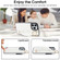 iPhone 14 Pro Non-slip Full Coverage Ring PU Phone Case with Wristband - White