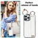 iPhone 14 Pro Non-slip Full Coverage Ring PU Phone Case with Wristband - White