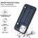 iPhone 14 Pro Shockproof Leather Phone Case with Wrist Strap - Blue