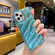 iPhone 14 Pro Laser Sequin Waves TPU Phone Case - Blue