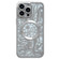 iPhone 14 Pro Electroplated Circuit Board Pattern MagSafe Phone Case - Silver