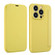 iPhone 14 Pro Imitate Liquid Skin Feel Leather Phone Case with Card Slots - Yellow