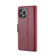 iPhone 14 Pro CaseMe 023 Butterfly Buckle Litchi Texture RFID Anti-theft Leather Phone Case - Wine Red
