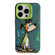 iPhone 14 Pro Animal Pattern Oil Painting Series PC + TPU Phone Case - Green Dog