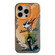 iPhone 14 Pro Animal Pattern Oil Painting Series PC + TPU Phone Case - Bicycle Dog