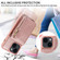 iPhone 14 Plus Crossbody Lanyard Zipper Wallet Leather Phone Case - Rose Gold