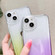 iPhone 14 Plus Gradient Electroplated Button Space Phone Case - Purple