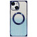 iPhone 14 Plus Square Gradient Magsafe Electroplating TPU Phone Case - Blue