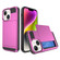 iPhone 14 Plus Multifunction Armor Slide Card Slot Phone Case - Pink