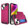 iPhone 14 Plus Multifunction Armor Slide Card Slot Phone Case - Rose Red