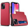 iPhone 14 Plus Shockproof Armor Protective Phone Case with Slide Card Slot   - Red