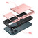 iPhone 14 Plus Shockproof Armor Protective Phone Case with Slide Card Slot   - Red