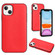 iPhone 14 Plus Leather Texture Full Coverage Phone Case - Red