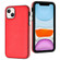 iPhone 14 Plus Leather Texture Full Coverage Phone Case - Red