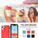 iPhone 14 Plus Leather Texture Full Coverage Phone Case - Red