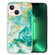 iPhone 14 Plus IMD Shell Pattern TPU Phone Case - Green Marble