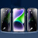 iPhone 14 Plus Anti-peeping Magnetic Tempered Glass Phone Case  - Gold