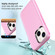 iPhone 14 Plus Double Solid Color Armor Phone Case  - Pink
