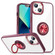 iPhone 14 Plus Ring Holder TPU Acrylic Phone Case  - Red iPhone 14 Plus Ring Holder TPU Acrylic Phone Case  - Red