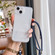 iPhone 14 Plus Space Fine Hole Transparent TPU Protective Case with Lanyard - Navy Blue