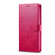 iPhone 14 Plus LC.IMEEKE Calf Texture Horizontal Flip Leather Case  - Red