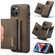 iPhone 14 Plus DG.MING M2 Series 3-Fold Card Bag Leather Case - Coffee