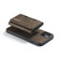 iPhone 14 Plus DG.MING M2 Series 3-Fold Card Bag Leather Case - Coffee