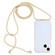 iPhone 14 Plus Transparent Acrylic Airbag Shockproof Phone Protective Case with Lanyard  - Yellow Pink Grey