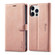 iPhone 14 Plus Forwenw F1 Series Matte Strong Magnetism Leather Phone Case - Rose Gold