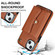 iPhone 14 Plus RFID Card Slot Phone Case with Long Lanyard - Brown