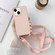 iPhone 14 Plus Elastic Silicone Lanyard Case  - Pink