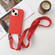 iPhone 14 Plus Elastic Silicone Lanyard Case  - Red