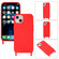 iPhone 14 Plus Elastic Silicone Lanyard Case  - Red