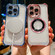 iPhone 14 Plus 6D Electroplating Armor Magsafe Phone Case - Blue
