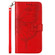 iPhone 14 Plus Embossed Butterfly Leather Phone Case   - Red