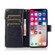 iPhone 14 Plus Multifunctional 9 Card Slots Leather Case  - Black