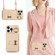 iPhone 14 Plus Horizontal Card Bag Ring Holder Phone Case with Dual Lanyard - Beige iPhone 14 Plus Horizontal Card Bag Ring Holder Phone Case with Dual Lanyard - Beige