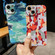 iPhone 14 Plus Precise Hole Camouflage Pattern PC Phone Case - Red Purple White