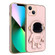 iPhone 14 Plus Plating Astronaut Holder Phone Case  - Pink