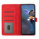 iPhone 14 Plus Flower Embossing Pattern Leather Phone Case - Red