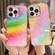 iPhone 14 Plus Colorful Crystal Shell Pattern PC + TPU Phone Case - Rainbow