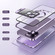 iPhone 14 Plus Large Window Holder MagSafe Magnetic Metal Phone Case - Purple