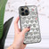 iPhone 14 Plus Love Hearts Diamond Mirror TPU Phone Case - Silver