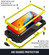 iPhone 14 Plus R-JUST Shockproof Waterproof Dust-proof Case with Holder  - Yellow iPhone 14 Plus R-JUST Shockproof Waterproof Dust-proof Case with Holder  - Yellow